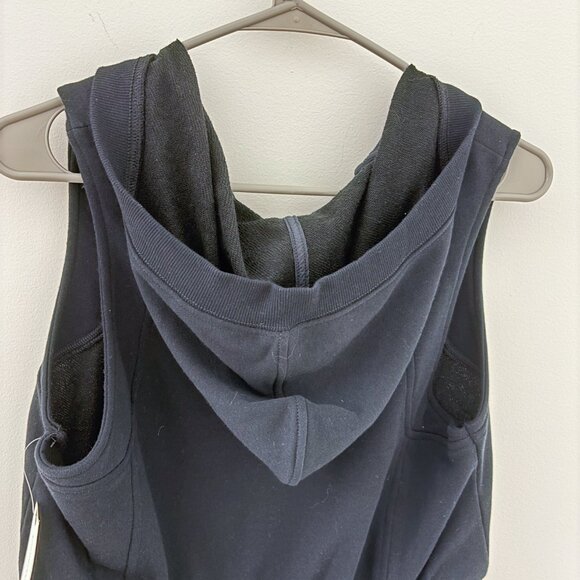 Anthropologie Daily Practice Black Direct Kick Romper Hooded Athletic NWT - Picture 7 of 8